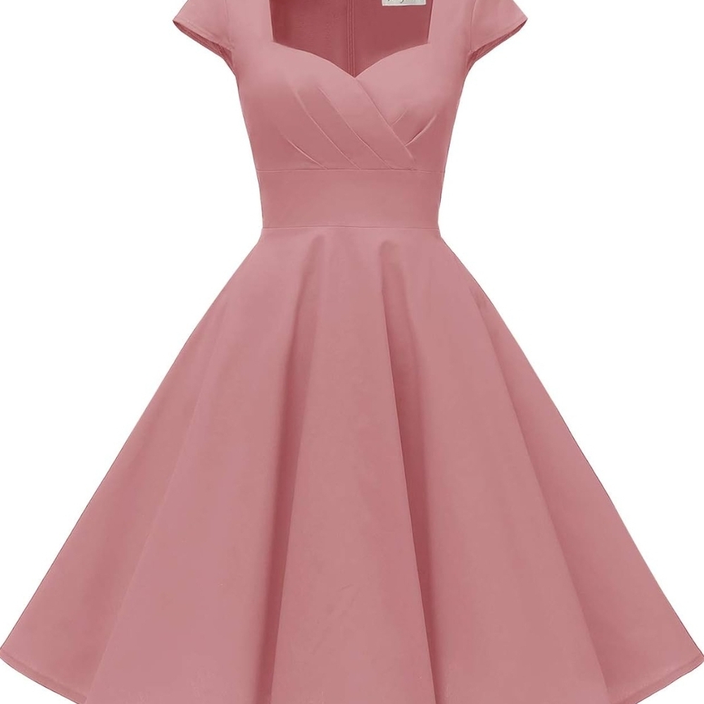 Chic Pink Midi Dress